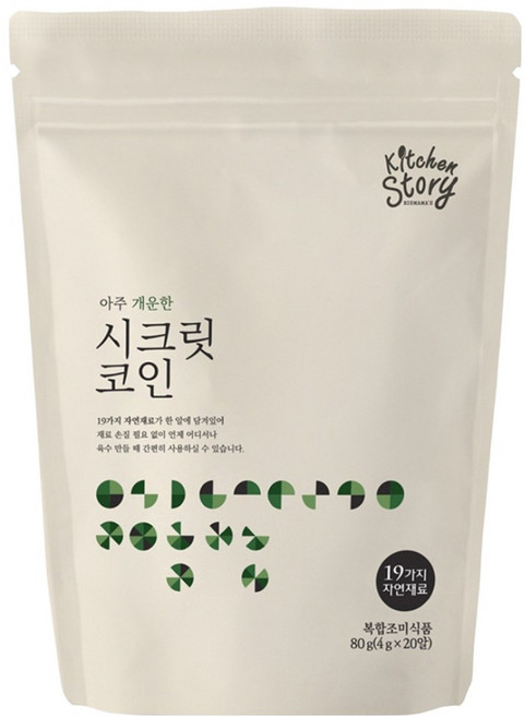 키친스토리 빅마마 이혜정의 시크릿코인 아주 개운한맛, 80g, 1개