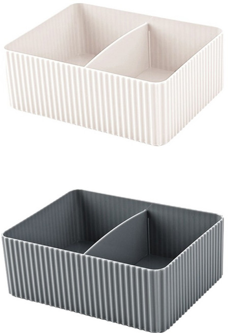 모나코올리브 북유럽풍 다용도 미니 소품 정리함 2종 세트, 그레이, 화이트, 1세트