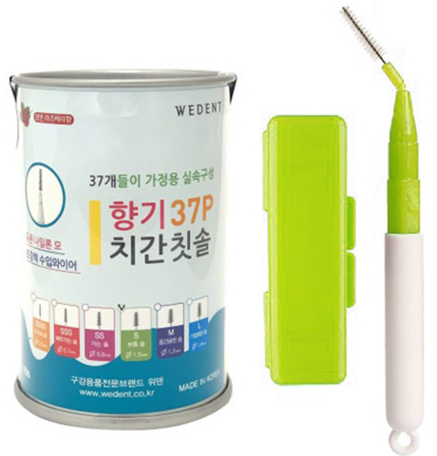 위덴 향기 치간칫솔 S, 1mm, 37개입, 1개