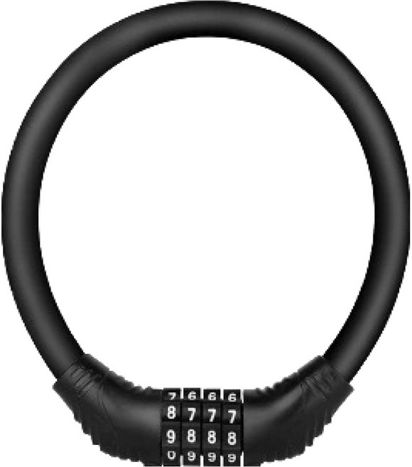 루미온 자전거 도난방지 번호키 자물쇠, 블랙, 1개