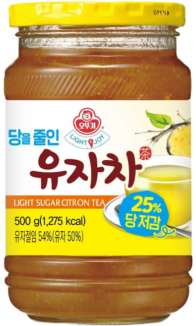 오뚜기 라이트 앤 조이 당을줄인 유자차, 500g, 1개입, 1개