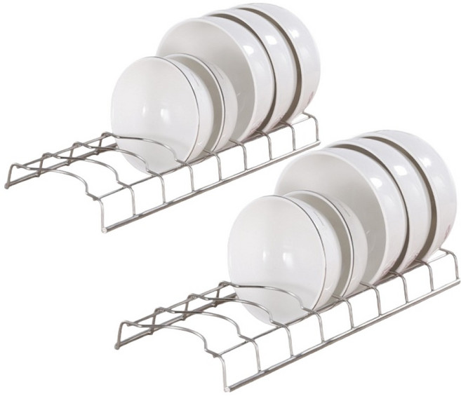 틸하우스 스테인리스 그릇거치대, 실버, 2개