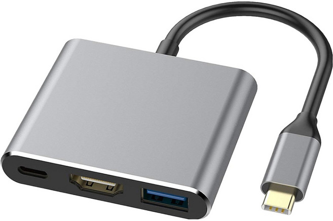 YUNMI USB Type-C轉HDMI 數位影音轉接線 灰色, 1個, 單一商品