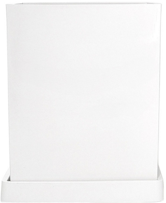 데일드 플라스틱 인테리어 정사각 화분 + 받침 세트, 화이트, 1세트