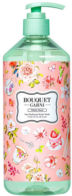 부케가르니 체취 케어 퍼퓸드 바디워시 화이트머스크, 750ml, 1개