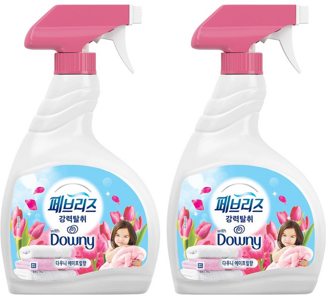 페브리즈 섬유탈취제 다우니 에이프릴향 본품, 880ml, 2개