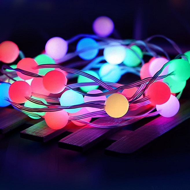 Yeonha LED 櫻桃燈串 50燈 5m + 遙控器組合, 白色, 1套