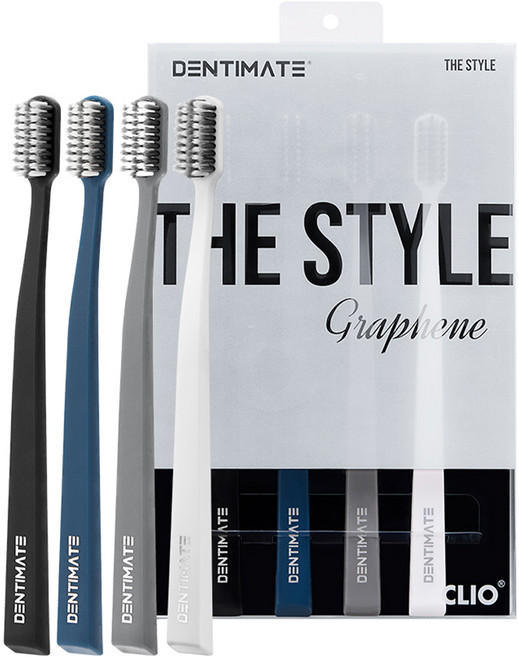 크리오 덴티메이트 더스타일 그래핀 탄력 초극세모 칫솔, 4개입, 1개
