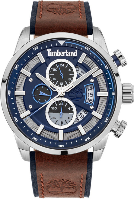 팀버랜드 남성용 칼라한 크로노그래프 가죽 쿼츠 시계 46mm TDWGF2102602