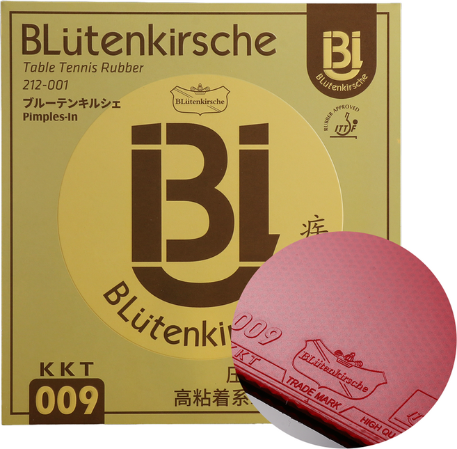 블리텐키르쉐 프로 탁구 러버 KKT009, 적색, 1개
