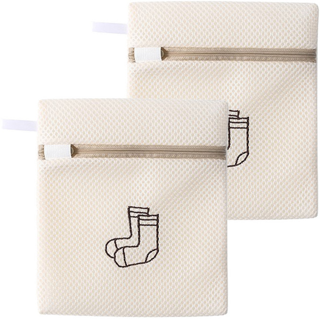 민아루 세탁망 양말용 18 x 20 cm, 2개