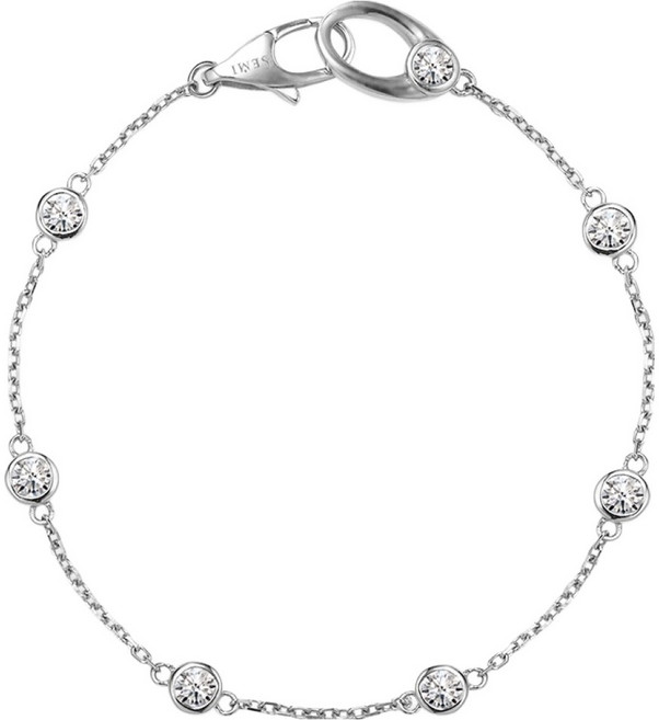 새미쥬얼리 silver925 퓨어 라인 모이사나이트 팔찌