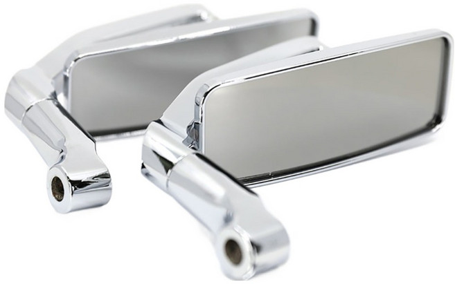 헤드웨이 오토바이 사이드미러 세트 튜닝사각 크롬, 1세트