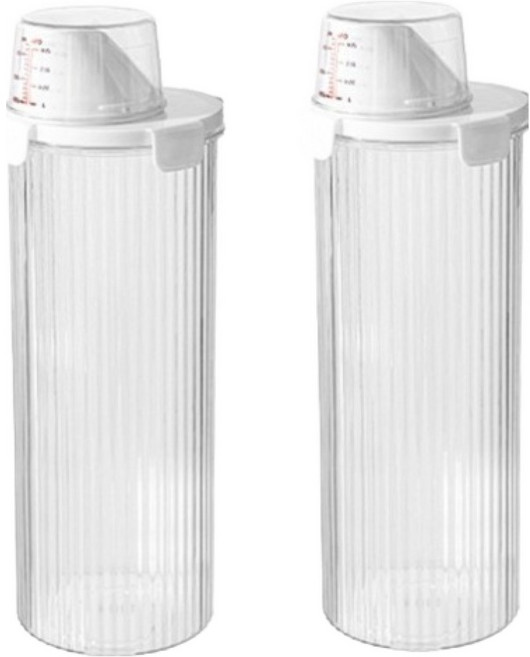 몽구밍 원통형 세탁 세제 아크릴 보관케이스 대형, 투명, 2개