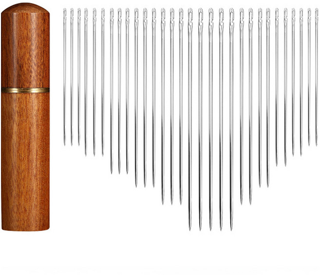 앙플러스 쉽게 실 끼우는 요술 바늘 6종 x 10p + 케이스 세트, 1세트