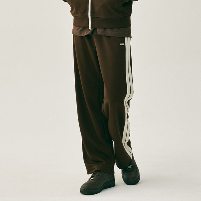 널디 남녀공용 미니멀 자카드 테잎 트랙 팬츠 25FW