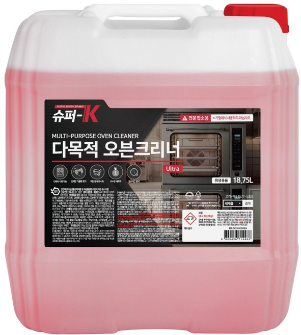 슈퍼케이 업소용 오븐크리너 대용량 다목적 초강력 기름때 제거 클리너, 18.75L, 1개