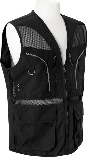 엠엔씨 넘버 망사 작업조끼 MDJK168PP, 블랙, 1개