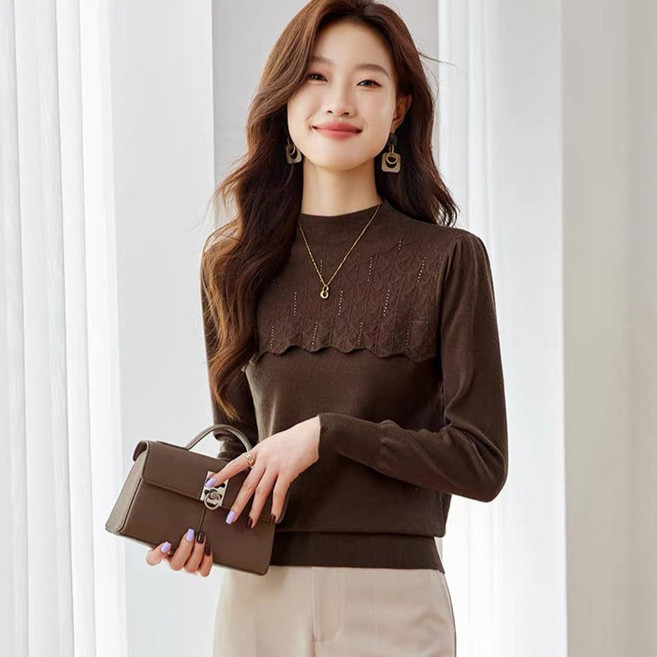 포플러앤씨 여성용 레플리아 반폴라 니트 P25WKN091923