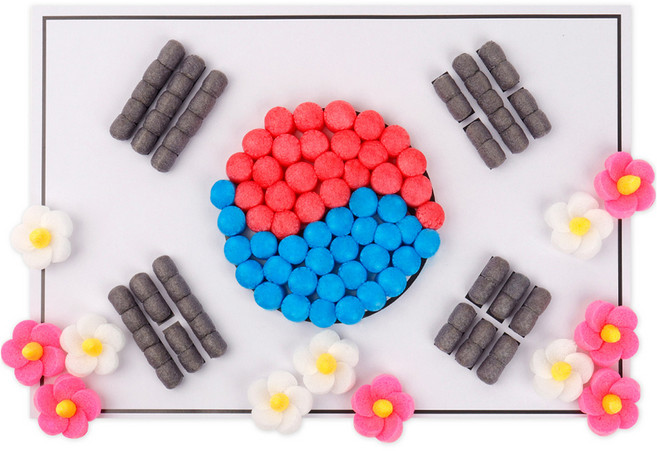 플레이콘 우리나라 태극기 만들기 세트 4인용, 혼합색상, 1세트