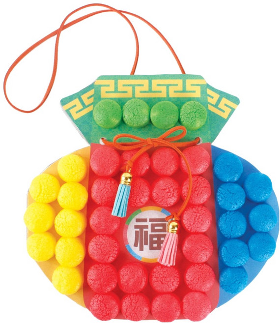 플레이콘 복주머니카드 4인용 복주머니카드 세트, 혼합색상, 1세트