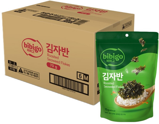 CJ bibigo 海苔酥, 70g, 20個