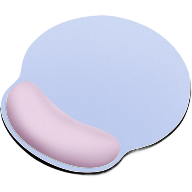 넥스픽 부드러운 손목 보호 마우스패드, 블루 + 라이트퍼플, 1개