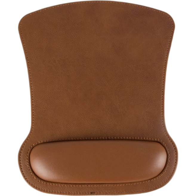 넥스픽 PU 가죽 손목 보호 사각 마우스패드, 브라운, 1개