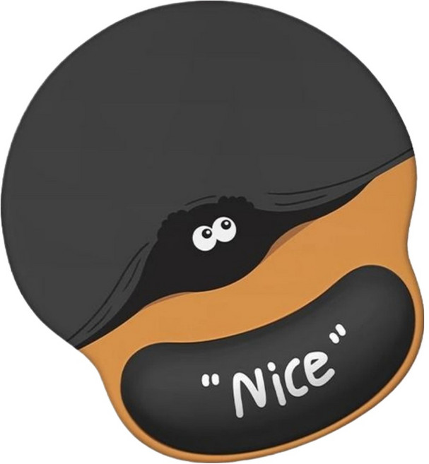 넥스픽 편안한 손목 보호 마우스패드, 블랙, 1개