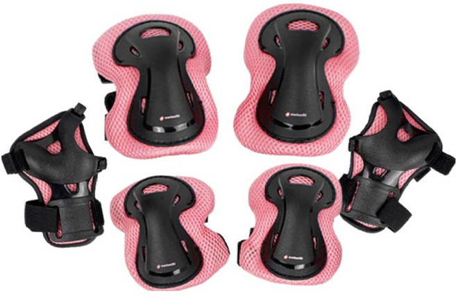 스위스핏 자전거 보호대 세트, 핑크, 1세트