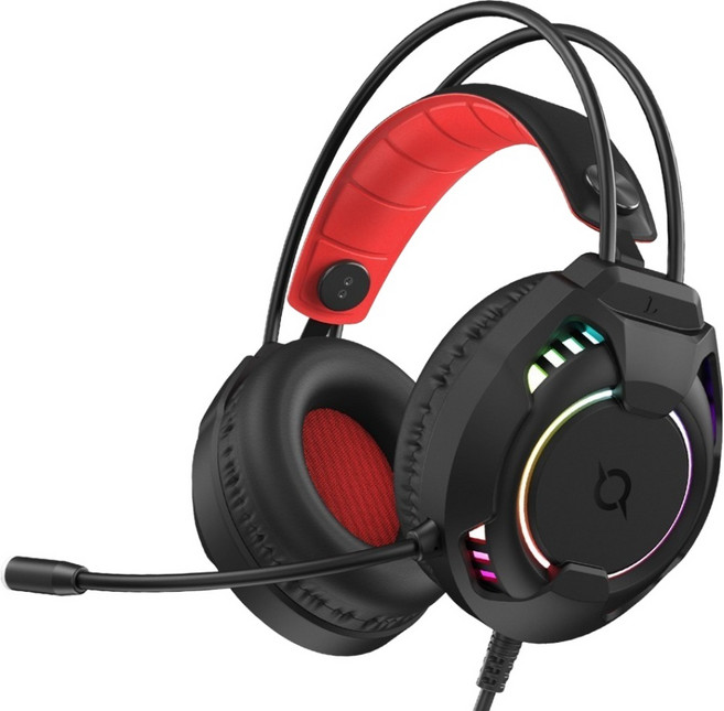 COX 게이밍 가상 7.1 ENC RGB 진동 헤드셋, V800, 블랙