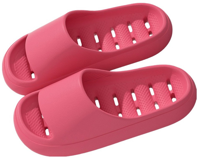 도림 도톰 비비드 물빠짐 미끄럼방지 EVA 욕실화, 핫핑크, 1개