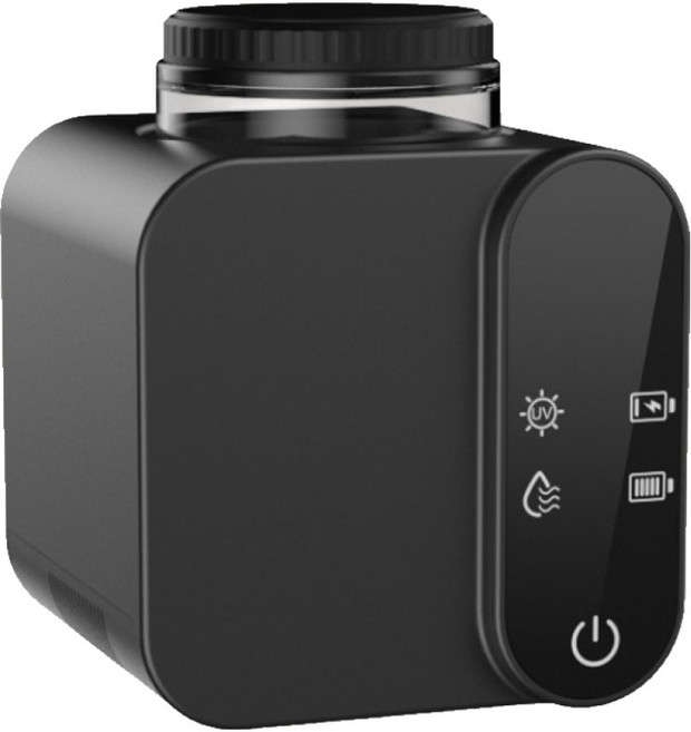 Kyhome UVC紫外線牙刷消毒器 牙杯消毒烘乾機 壁掛牙刷架 LTE0909ZNBK, 黑色