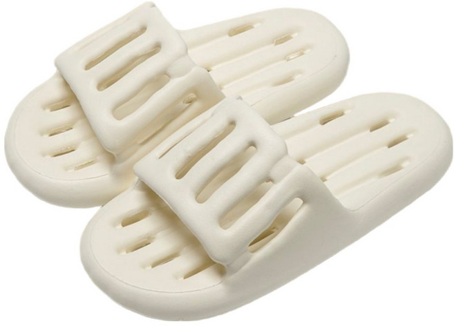 도림 라인 논슬립 미끄럼방지 욕실화, 화이트, 1개