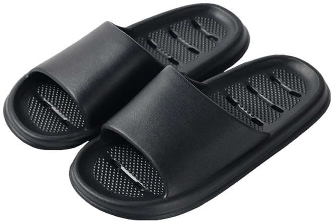 도림 데일리 논슬립 미끄럼방지 욕실화, 블랙, 1개