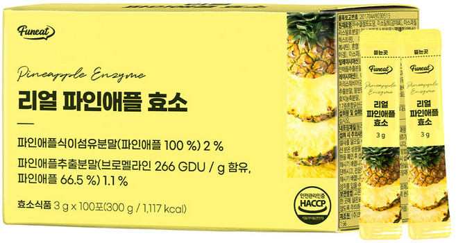 Funeat 真實鳳梨酵素 100入, 3g, 1個