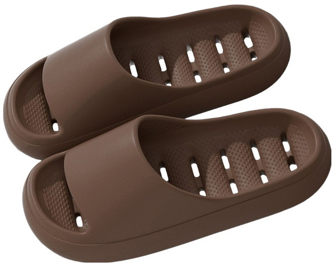 도림 도톰 비비드 물빠짐 미끄럼방지 EVA 욕실화, 브라운, 1개