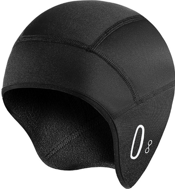 위버멘쉬 방한 싸이클 바이크 헬멧 안감 방한모 안경 구멍형, 블랙 안경 구멍형, 1개