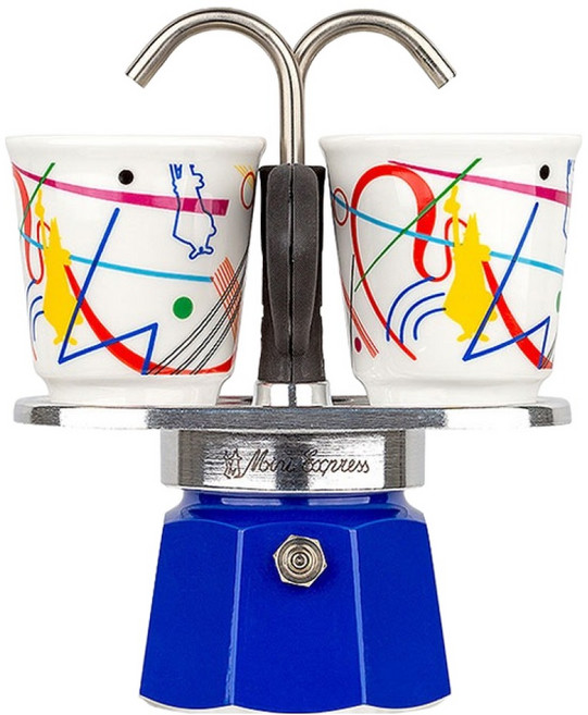 비알레띠 칸딘스키 미니 익스프레스 샷잔 90ml x 2p, 혼합색상, 1개