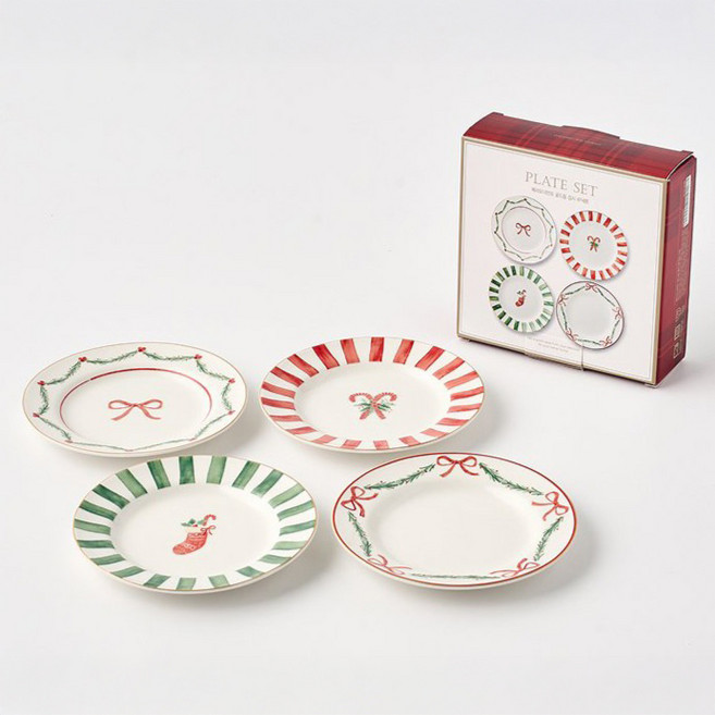 모던하우스 메리오너먼트 골드림 접시 D16 4종 세트, 혼합색상, 1세트, 단품