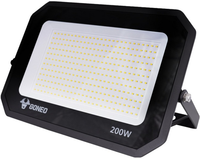 고네오 LED 사각 투광등 흑색몸통 주광색 200W, 1개