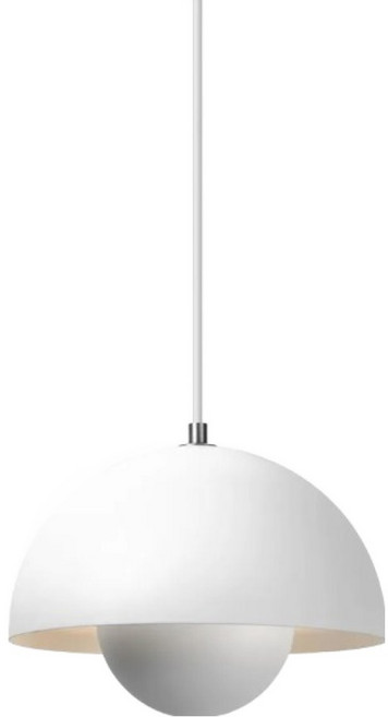 포라이트 플라워팟 VP1 펜던트 식탁등, 매트화이트