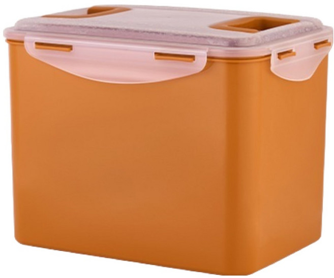 ecosense 황토 누름이 직사각 밀폐용기, 1개, 16L