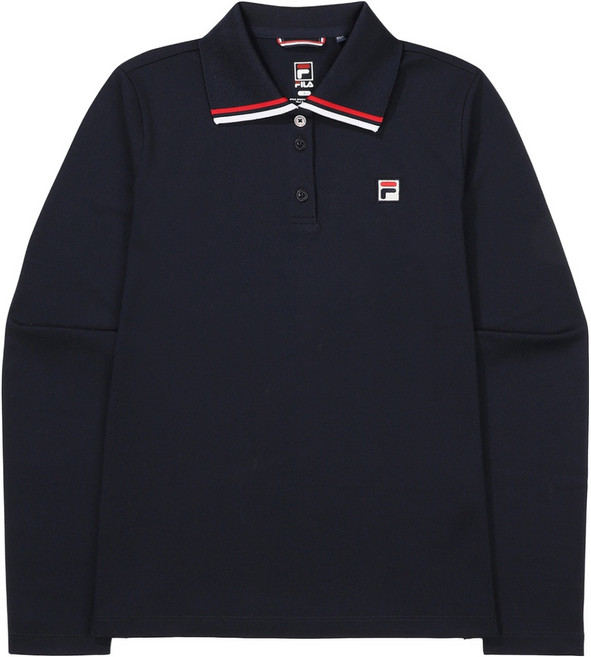 휠라 여성용 테니스 긴팔 카라 티셔츠 FS2TLF3351F