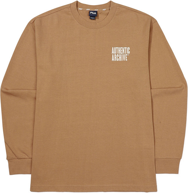 휠라 남녀공용 유니 헤리티지 컴포트핏 라운드 긴팔 티셔츠 FS2RLF3102X