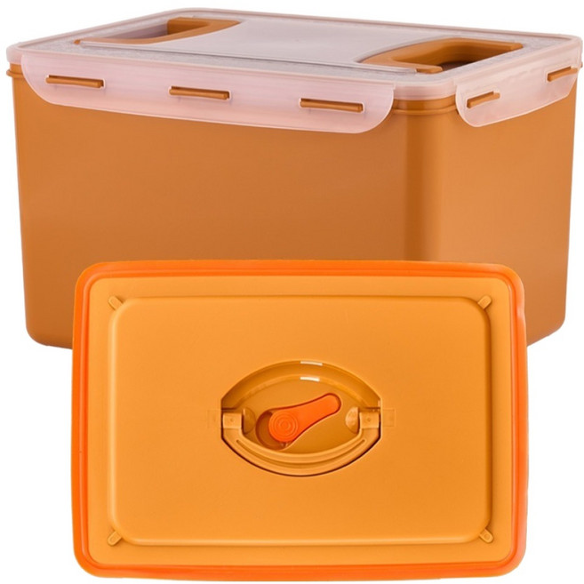 ecosense 황토 누름이 직사각 밀폐용기 고급형, 1개, 16L