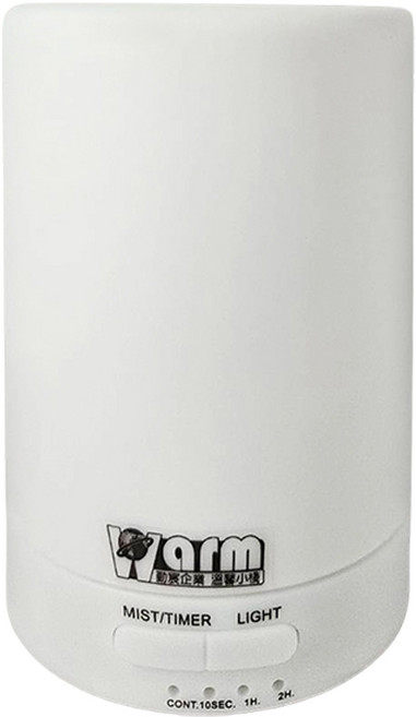 Warm 燈控/定時超音波負離子水氧機 2代機, W-116S, 白色 + 七彩燈