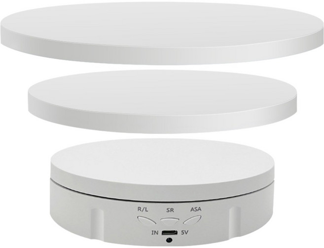 三合一智能旋轉展示台 白色款, 1個