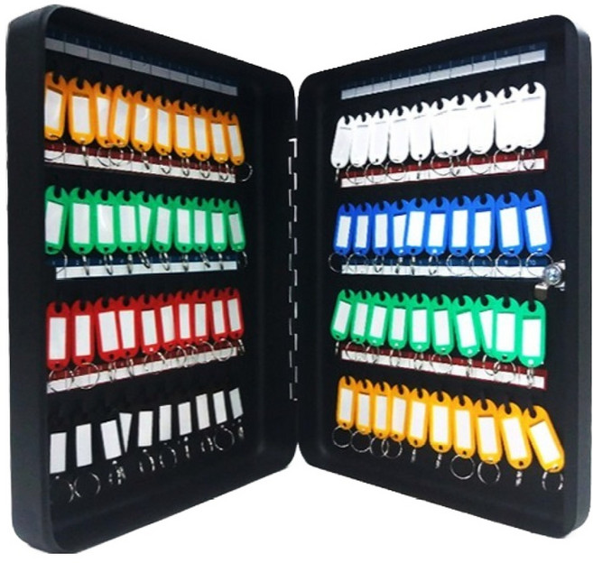 벽걸이 열쇠 보관함 KP-W80(K), 블랙, 1개