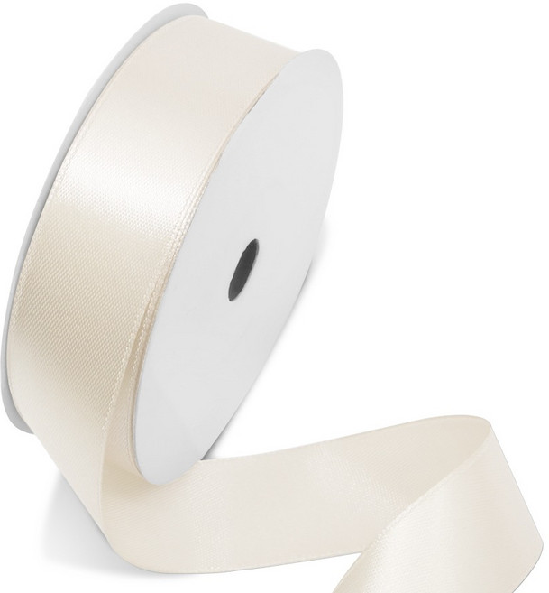 리드홈 마카롱 고밀도 광택 선물포장 주자 공단 리본 25mm, 크림베이지, 1개, 30m